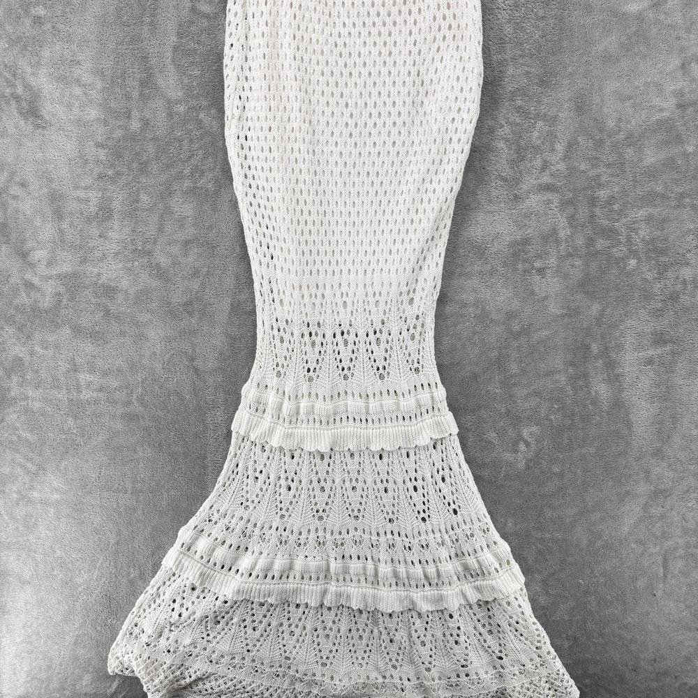 Venus Dress Womens Medium Crochet Maxi Mermaid Boho Low Back Bodycon Boho Resort - Picture 7 of 11
